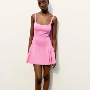 Zara Pleated Mini Dress